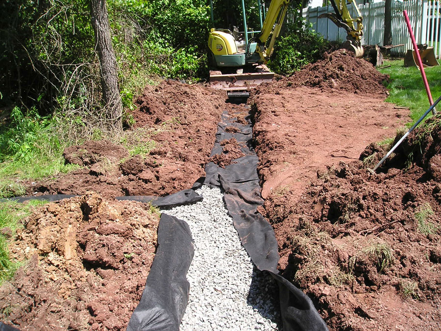 Drainage services by Buckwalter Landscape Services